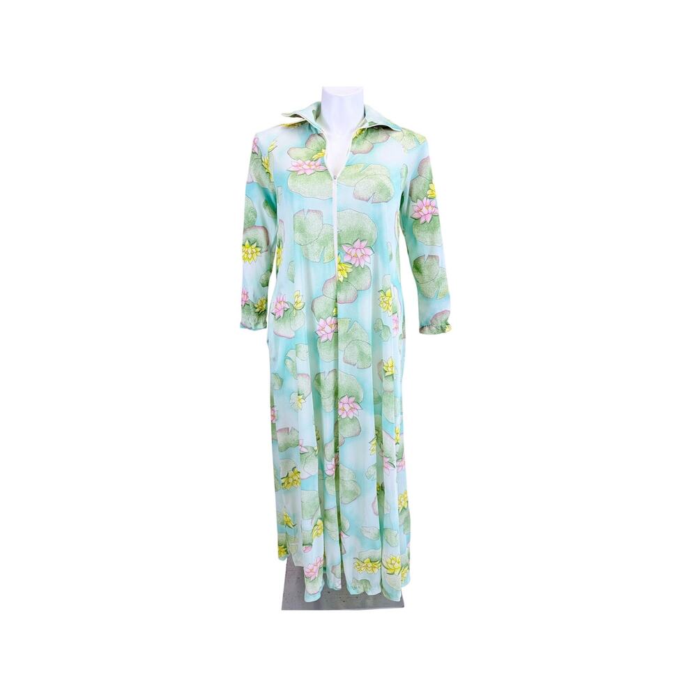 Vintage 1970's Hostess Gown / House Dress with Single Pocket
